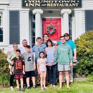 Michael and Karrie Nowak, with their three children, Payson, Oliver, and Colette, and the Mercier: MaryAnn, Manuel, Matthew, Maxwell and Morgan.