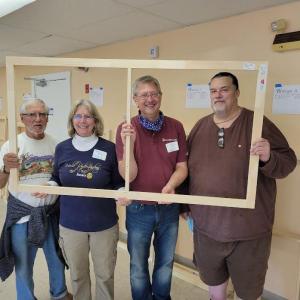 (L-R) Bill Gay, Ferolyn Curtis, Eric Hebert, and Jeff Boutaugh. (Photo courtesy Rotary Club of Rockland)