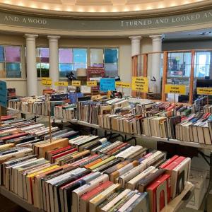 Book sale in the rotunda. (Photo courtesy Camden Public Library)