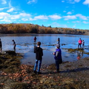 Even with higher than normal water level, measurements were made and water tests such as temperature and salinity were conducted.