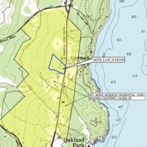 Location of a proposed seven-home subdivision in Rockport.