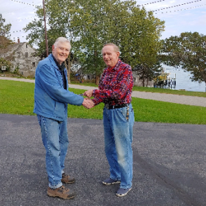 Friendship Lobster Boat Race Committee Presents The Friendship Memorial Scholarship Fund with a Check from the Proceeds of the 2021 Races.