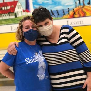 School-based volunteer coordinators Erinn Michaud and Maureen Vashon oversee Big and Little matches meeting weekly at Williams Elementary School in Oakland. (Photo courtesy Big Brothers Big Sisters of Mid-Maine)