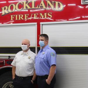 Patrick Lowe and Thomas Shook. (Photo courtesy Rockland Fire and EMS)