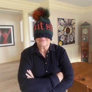 Liz Polkinghorn modeling one of her best sellers. Photo courtesy Bespolk Hats