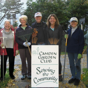 Members of the Camden Garden Club during the final 2021 fall Village Green clean up. (Photo courtesy Camden Garden Club)