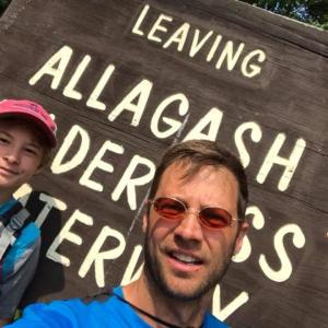 Chris Packard with his son Quinn on a trip to the Allagash River this past summer. Photo courtesy Chris Packard.