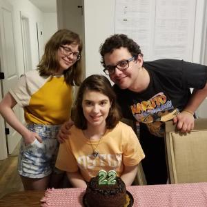 Kevin Weestra (right) poses with his sisters. (Photo courtesy Caroline McKuen)