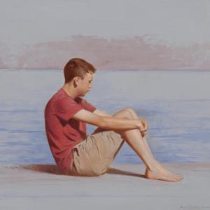 Study for August, David Graeme Baker, oil on panel, 11.75x13.25”. Image courtesy of the Page Gallery and the artist.