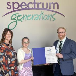 Sharon Cleveland (Spectrum Generations CFO), Kristin Overton (Spectrum Generations CSO), Gerard Queally (Spectrum Generations President and CEO). Photo courtesy Spectrum Generations.