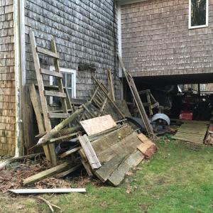 behind the barn