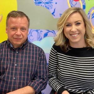 AIO Executive Director Joe Ryan and KCHC Director of Social Services Molly Feeney. (Photo courtesy Knox County Homeless Coalition)