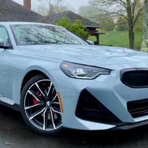 In Brooklyn Grey Metallic beaded with mist, the re-styled 2-Series looks elegant and purposeful on a foggy coastal morning. It might be BMW’s “best buy.”