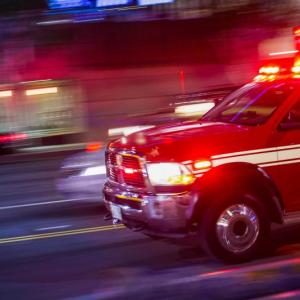 A stock photo of an ambulance.