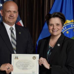Sheriff Tim Carroll with Shaina Vanek, acting director of National Institute of Corrections. (Photo courtesy Tim Carroll)