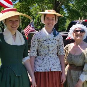 Friends of the Knox Museum in Thomaston wore Revolutionary War attire as they celebrated the return of Thomaston’s Fourth of July celebration after a two-year hiatus. (Photo by Sarah Shepherd)