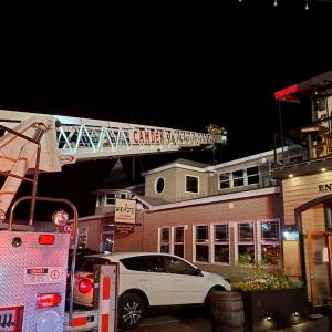 A 10 p.m. fire at a Camden downtown restaurant draws firefighters to Bay View Landing. (Photo courtesy Camden Fire Dept.)