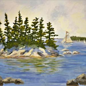 Harbor Fest 2022 graphic Summer Breeze by Sandy Dolan.