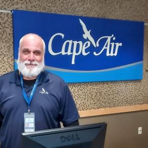Rocky Stenger, Jr., Station Manager for Cape Air at the Knox County Regional Airport. (Photo by Chris Wolf)