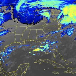 The storm system, as of 7 p.m., Jan. 19.