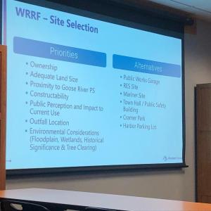 On Jan. 30, the Rockport Select Board discussed at a workshop proposed locations for a new sewer treatment facility.