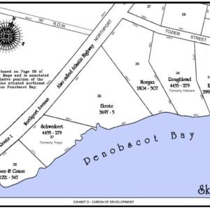 A depiction of the area that is the subject of litigation, as included in the Maine Supreme Judicial Court Feb. 16 decision.