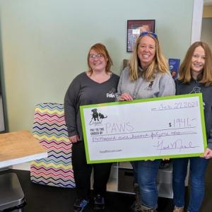 Photo - L to R: Meghan Austin from PAWS, Heidi Neal from Loyal Biscuit Co, Stephanie Smit from PAWS, Katie Dolan from Loyal Biscuit Co. (Photo courtesy Loyal Biscuit Company)