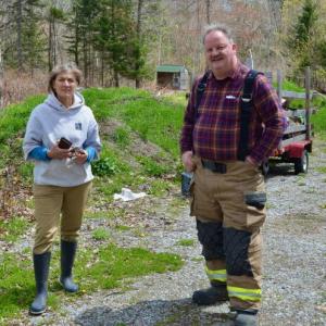 Emily Davis and Fire Chief Clarence Keller are organizing a campaign to return Connie back home to Hope from her current place in Brunswick. (Photo by Lynda Clancy)