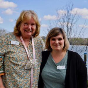 Brigit Cavanagh (left) celebrating her retirement and welcoming Kacie Orff (right) as the new Community Outreach and Experience Director at The Lincoln Home. Photo: Kim Traina Brigit Cavanagh (left) celebrating her retirement and welcoming Kacie Orff (right) as the new Community Outreach and Experience Director at The Lincoln Home.