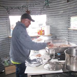 Dennis McCalla has been working for Beth’s Farm Market since 2000, and has a kitchen dedicated for his signature dish. (Photo by Kay Stephens)