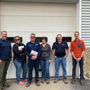 Steve Hand, Ladleah Dunn, Mike Eugley, Vicki Eugley, Keryn Laite, Jr., and Josh Gerritsen. (Photo courtesy Lincolnville Town Administrator David Kinney)