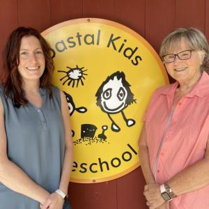 Sara Larson, left, the new special education coordinator at Coastal Kids Preschool. Priscilla Congdon, right, founded the school in 1995. (Photo courtesy Coastal Kids Preschool)
