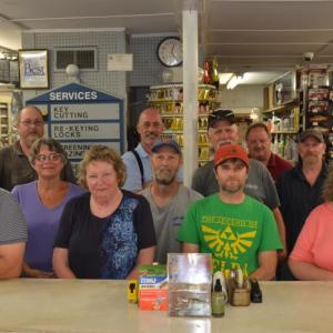 The Rankin’s crew: Front row, left to right: Dana Kennedy, Katherine Patterson, Andrew Pearse, and Nancy Keller; middle row, left to right: Lisa Burgess, Erik Nason, William "Winck" Wincklhofer, and Warren Pendleton; back row, left to right, John Conley, Joe Guala, and Clarence Keller. (Photo by Lynda Clancy)