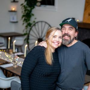 Cat Biggar and Chef Derek Ronspies. Photo courtesy The Black Goat.