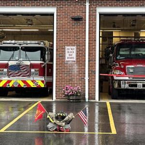 On Sept. 11, 2023, and as it has done for the last 22 years on this day, the Rockport Fire Department remembers those who have fallen with its own simple yet meaningful statement: We never forget. (Photo courtesy Rockport Fire Dept.)