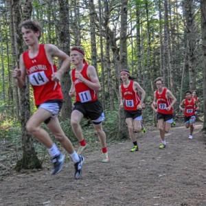 Camden Hills Regional High School runners at Medomak Valley High School track course. (Photo courtesy Emily Higgins McDevitt)