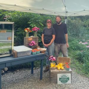 Tracy and Tyler of Levenseller Mountain Farm, 307 Searsmont Road (Photo by Ed O’Brien)