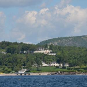 Borden Cottage sits on the rise above the other summer cottages on Fox Hill, overlooking Penobscot Bay. (File photo, Lynda Clancy)