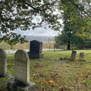 Hills Cemetery, overlooking Pitcher Pond (Photo by Ed O’Brien)