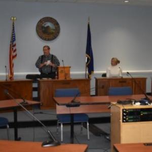 Rockland City Council members voted for their newest mayor, Nov. 20, 2023. (Photo by Sarah Thompson)