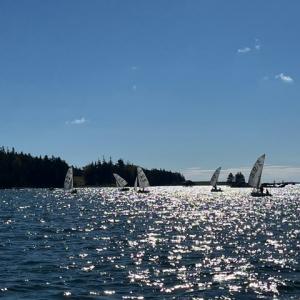 Sailing under clear skies at the Mount Desert Island fall regatta. (Photo courtesy Todd Schwendeman)