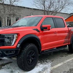 Wind-buffeted and rocking slightly on its long-travel suspension, the Raptor R traveled to the Owl’s Head Transportation Museum in the teeth of Storm #2 for the Mid Maine Sports Car Club’s holiday luncheon and annual general meeting. Piece of cake!