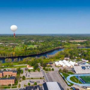 A balloon launched by members of the UMaine High Altitude Ballooning program from Orono in May. The program will be conducting a launch during the total solar eclipse on April 8.