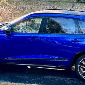 Although the 2024 version of Acura’s highly satisfying flagship SUV is little different from the revamped-for-2022 version, its price has edged upward. Blue is rarely a car’s best color, but this Apex Blue Pearl will do nicely.