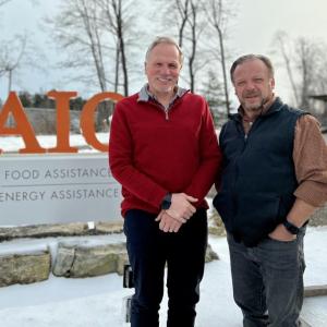 Alan Kearl (left) will replace Joe Ryan (right) as executive director of AIO Food & Energy Assistance. (Photo courtesy AIO)