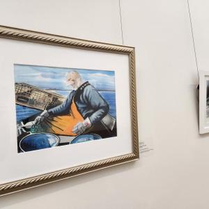 Watercolor paintings by artist Kathleen A. Fox on display in a new temporary art exhibit at Pen Bay Medical Center. (Photo courtesy Pen Bay Medical Center)