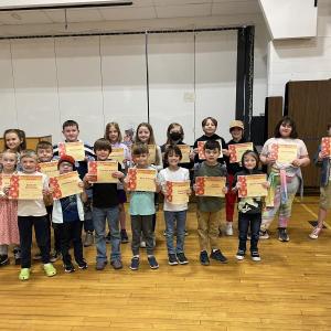 Perseverance Award Winners: Front: Ruby Benedict, Emmett DeYoung, Anthony Diaz, Trenton Adams, Alex Stinson, Matthew Hawkins, Jayden Callahan, Quinn Liuzza. Back: Koral Garrison, Dylan Latta, Brycen Carr, Autumn Morin, Emma Emery, Ryker Dare, Christian Couch, Logan Atwood, Zoey Hendron, Corban Jackomino. (Photo courtesy Thomaston Grammar School)