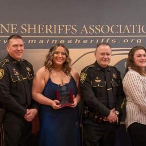 Left to Right: Lieutenant. Shawn Wallace, Sheriff Patrick Polky, Corrections Officer Hannah Bickford, Chief Deputy Curt Andrick, Sergeant Autumn Dinsmore.