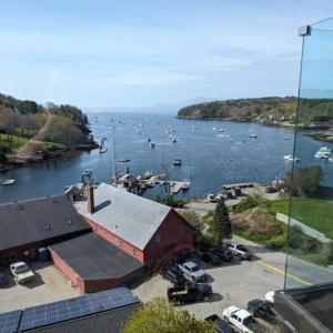 View of Rockport Harbor from the newest Rockport Harbor Hotel rooftop restaurant, Atrium, soon to be open. Photo courtesy Rowan Worden/Rockport harbor Hotel