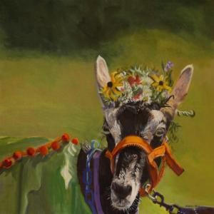 “A Dairy Goat Queen” by Joan Losee. (Photo courtesy Gibbs Library)